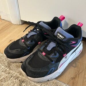 Women Puma TRC Black and Pink Sneakers